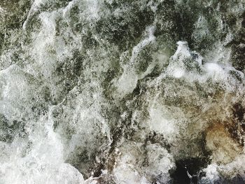 Water flowing through rocks