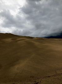 Scenic view of desert against sky