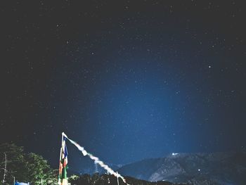 Low angle view of star field against sky at night