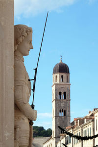 Orlando's column, oldest preserved secular sculpture in dubrovnik, croatia
