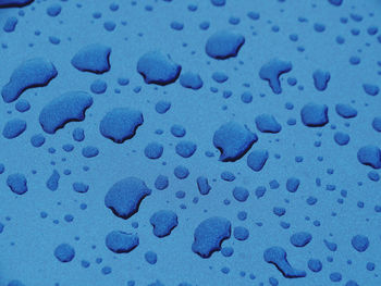 Full frame shot of water drops on glass