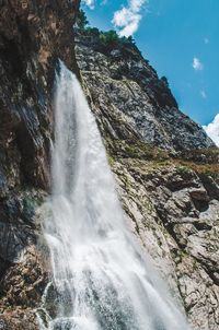 Scenic view of waterfall