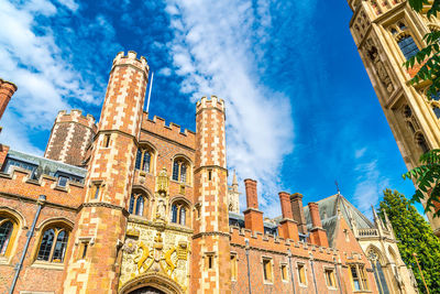 Low angle view of historical building against sky