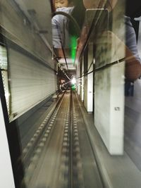 Interior of subway train