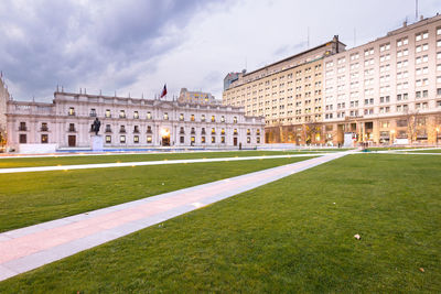 Santiago, region metropolitana, chile - la moneda, chilean presidential and government palace.