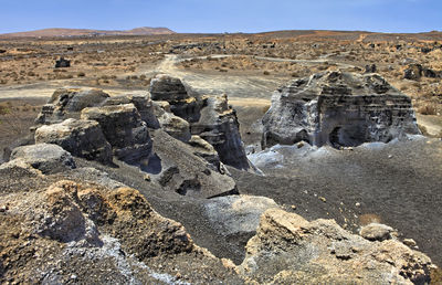 Rock formations in a desert