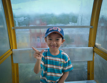 Portrait of boy smiling