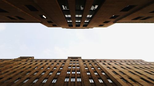 Low angle view of modern building against sky