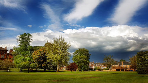 View of building against cloudy sky