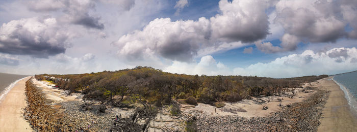 Panoramic view of landscape against sky