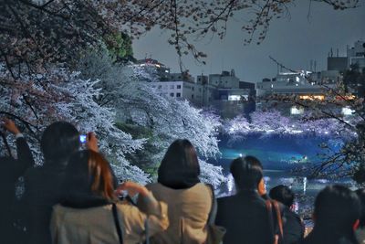 People in amusement park