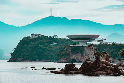 Rock formations in sea