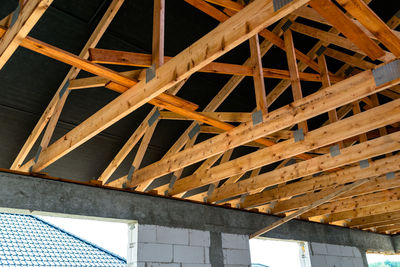 Low angle view of ceiling of building