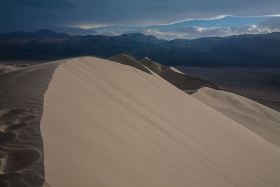 Scenic view of desert against sky