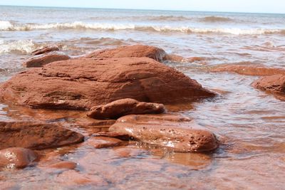 Rocks in sea