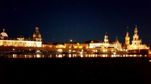 City lit up at night