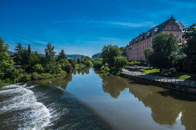 Bridge over river against sky