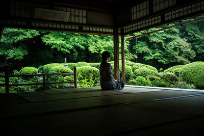 Meditate in the  garden