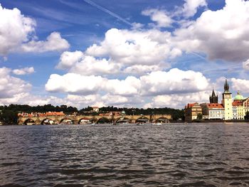 Scenic view of river against sky