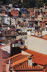 High angle view of townscape