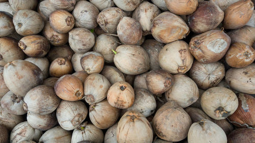 Full frame shot of onions for sale at market stall