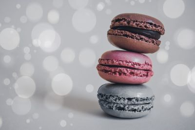 Close-up of multi colored candies on table