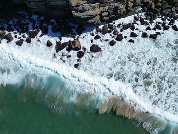 High angle view of beach