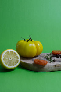 Close-up of fruits on table