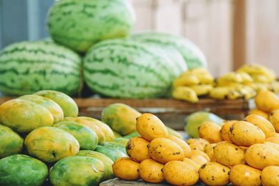 Close-up of fruits for sale in market