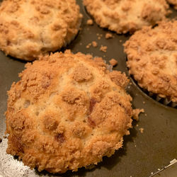 High angle view of cookies