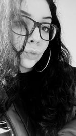 Close-up portrait of young woman