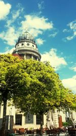 Low angle view of built structure against the sky