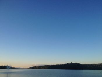 Scenic view of landscape against clear blue sky