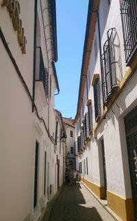 Narrow alley in city