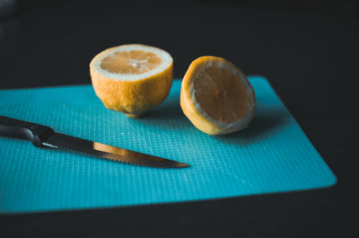 Close-up of fruits on table