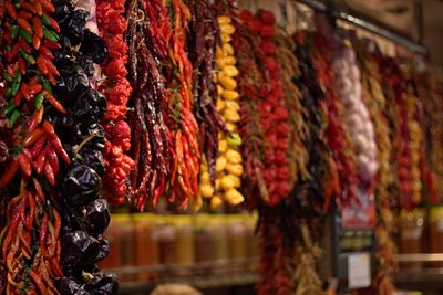 Various fruits for sale at market stall