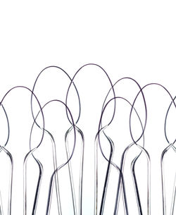 Close-up of metal against white background