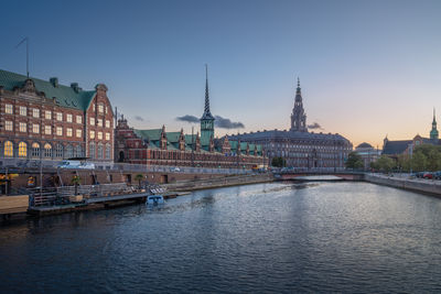 Bridge over river in city