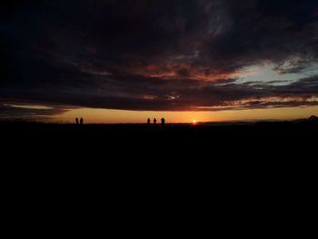 Scenic view of dramatic sky during sunset