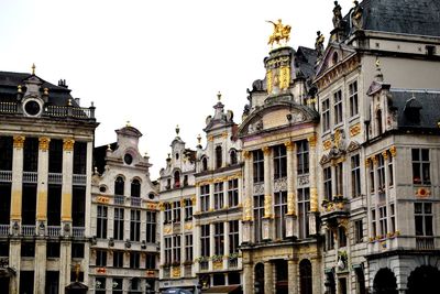 Low angle view of buildings against sky