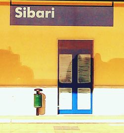 Information sign on wall