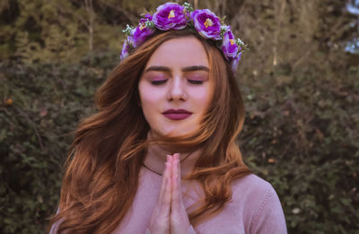 Portrait of a beautiful young woman