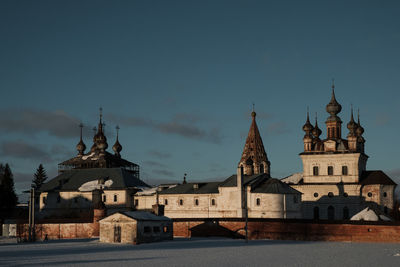 Low angle view of cathedral against clear sky
