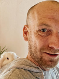 Close-up portrait of smiling man