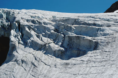 Snow covered landscape against sky