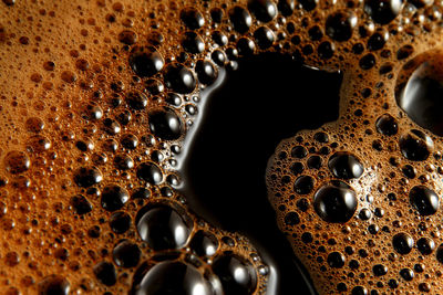 High angle view of coffee in water