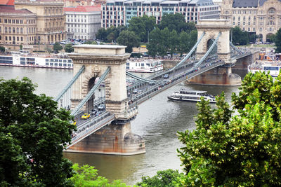 Bridge over river in city