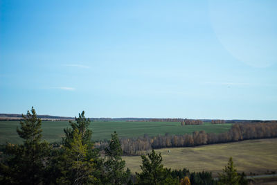Scenic view of land against sky
