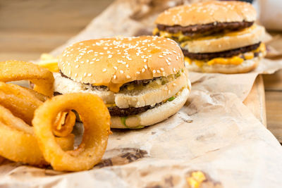 Close-up of burger