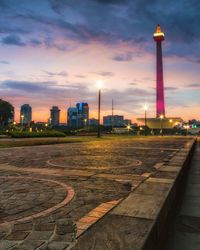 View of tower at sunset